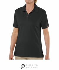 SK91BK Female Customer Facing Professional Black Polo