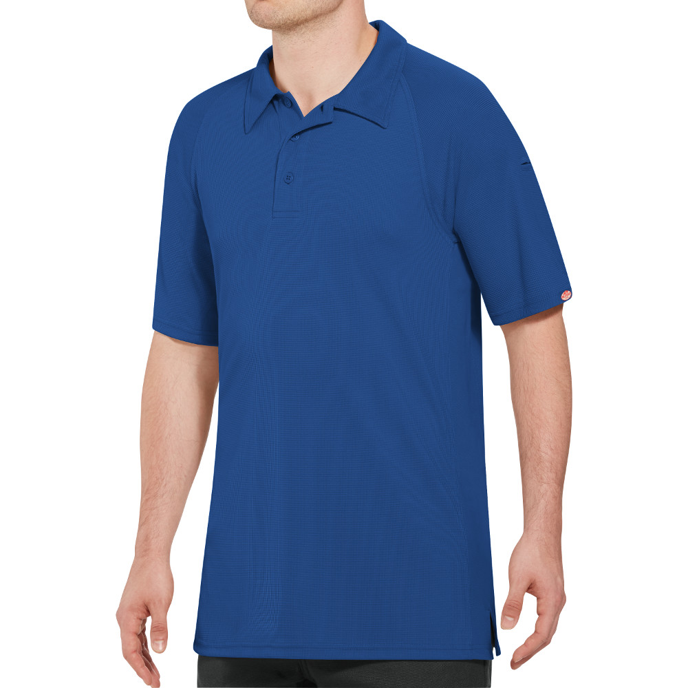 royal blue and black polo