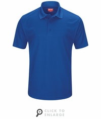 SK96RB Men's Royal Blue Short Sleeve Performance Knit Pocketless Core Polo