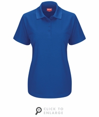 SK97RB Women's Short Sleeve Royal Blue Performance Knit Pocketless Core Polo