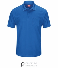 SK98RB Men's Royal Blue Short Sleeve Performance Knit Pocket Polo