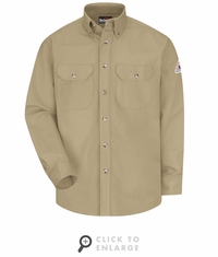 SLU2KH Men's Khaki Midweight FR Dress Uniform Shirt CAT-2