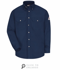SLU2NV Men's Navy Midweight FR Dress Uniform Shirt CAT-2