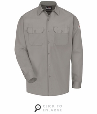 SLW2GY Men's Grey Midweight Excel FR&reg; ComforTouch&reg; Work Shirt CAT-2