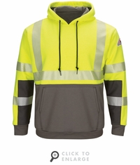SMB4 Men's Hi-Visibility Color Block Pullover Fleece Sweatshirt CAT-4