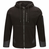 SMH8BK Men's Black Front Zip Modacrylic Blend Fleece Hoodie CAT-2