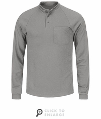 SML2GY Men's Grey Lightweight FR Henley CAT-2