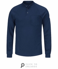 SML2NV Men's Navy Lightweight FR Henley CAT-2