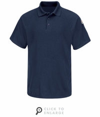 SMP8NV Men's Navy Classic Lightweight FR Short Sleeve Polo CAT-2