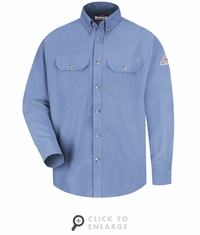 SMU2LB Men's Lt. Blue Midweight FR Dress Uniform Shirt CAT-2