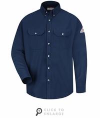 SMU2NV Men's Navy Midweight FR Dress Uniform Shirt CAT-2