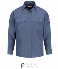 SND2GB Men's Gulf Blue Lightweight Nomex&reg; FR Uniform Shirt CAT-1