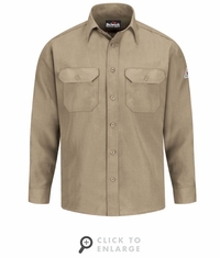 SND2TN Men's Tan Lightweight Nomex&reg; FR Uniform Shirt CAT-1