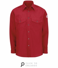 SNS2RD Men's Red Lightweight Nomex FR Snap-Front Shirt CAT-1