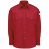 SNS2RD Men's Red Lightweight Nomex FR Snap-Front Shirt CAT-1