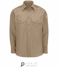 SNS2TN Men's Tan Lightweight Nomex FR Snap-Front Shirt CAT-1