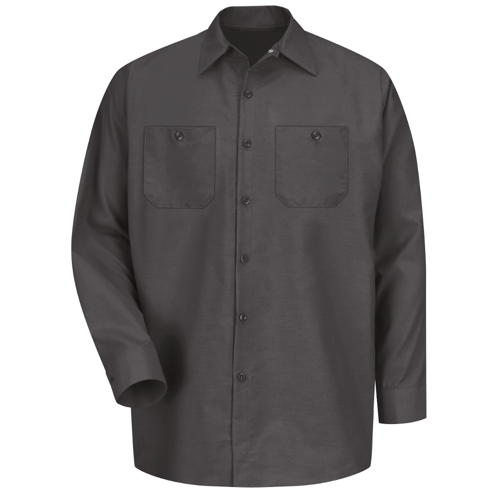 SP14CH Men's Charcoal Long Sleeve Industrial Work Shirt