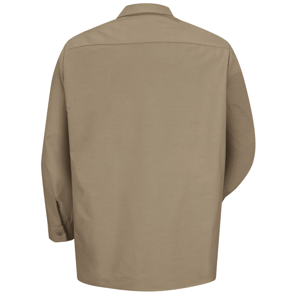 SP14KK Men's Khaki Long Sleeve Industrial Work Shirt