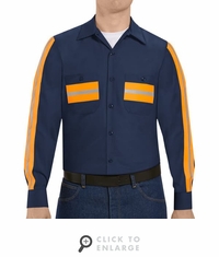 SP14ON Long Sleeve Enhanced Visibility Navy Shirt
