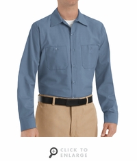 SP14PB Men's Postmant Blue Long Sleeve Industrial Work Shirt