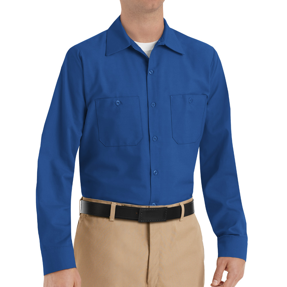 SP14RB Men's Royal Blue Long Sleeve Industrial Work Shirt