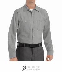 SP14SD Men's LS Solid Extended Size Work Shirt