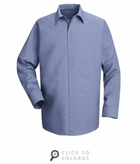 SP16LB Long Sleeve Men's Light Blue Specialized Pocketless Shirt