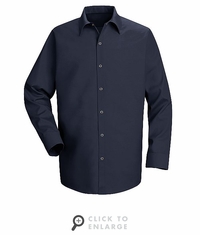 SP16NV Long Sleeve Men's Navy Specialized Pocketless Shirt