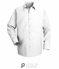 SP16WH Long Sleeve Men's White Specialized Pocketless Shirt