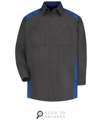 SP18CR Long Sleeve Charcoal/Royal Motorsports Image Shirt