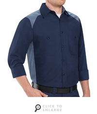 SP18NP Long Sleeve Navy/Postman Motorsports Image Shirt