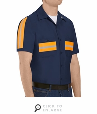 SP24ON Short Sleeve Enhanced Visibility Navy Shirt