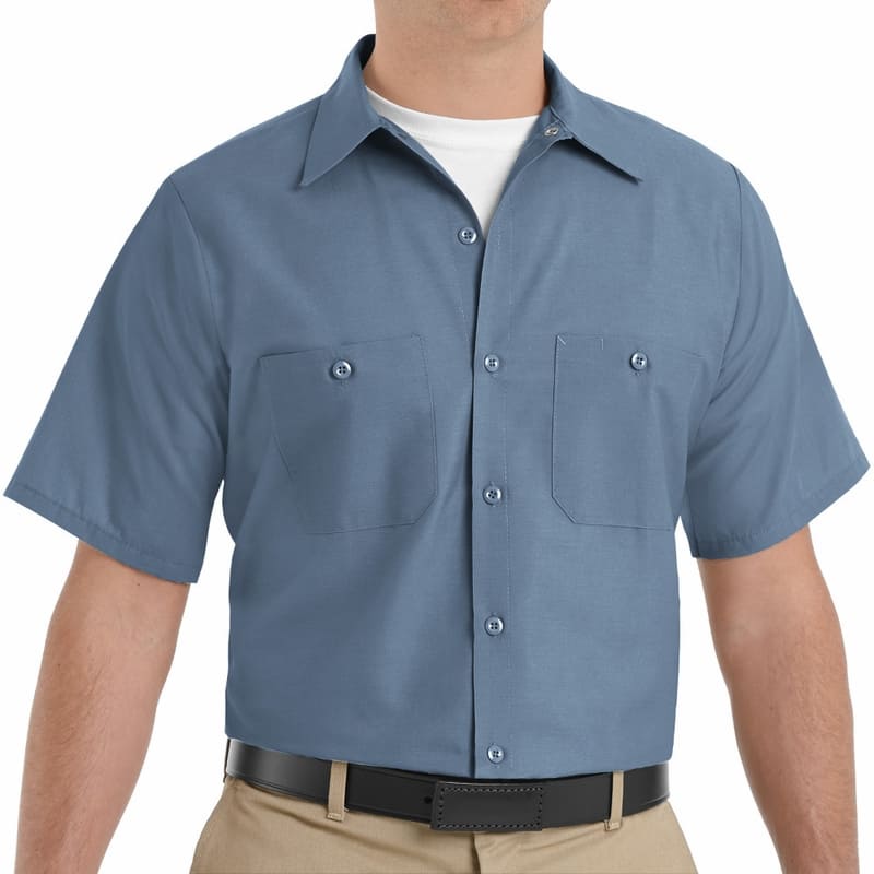 SP24PB Men's Postman Blue Short Sleeve Industrial Work Shirt