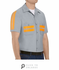SP24WM Short Sleeve Enhanced Light Grey Visibility Shirt