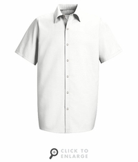 SP26WH Men's White Short Sleeve Specialized Pocketless Shirt