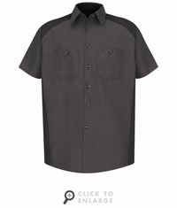 SP28CB Short Sleeve Charcoal/Black Motorsports Image Shirt