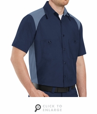 SP28NP Short Sleeve Navy/Postman Motorsports Image Shirt