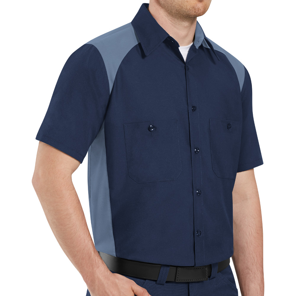 SP28NP Short Sleeve Navy/Postman Motorsports Image Shirt