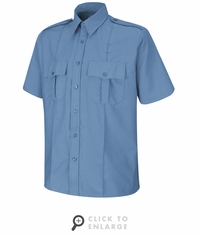 SP46MB Short Sleeve Medium Blue Upgraded Security Shirt