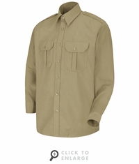 SP56KH Long Sleeve Khaki Sentinel Basic Security Shirt