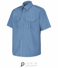 SP66MB Short Sleeve Medium Blue Sentinel Basic Security Shirt