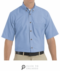 SP80LB Men's Light Blue Short Sleeve Button Down Poplin Shirts