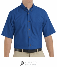 SP80RB Men's Royal Blue Short Sleeve Button Down Poplin Shirts