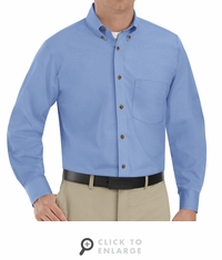 SP90LB Men's Light Blue Long Sleeve Button Down Poplin Shirts
