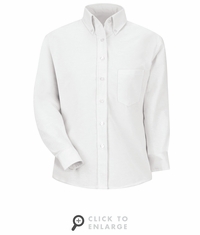 SR71WH Long Sleeve Women's White Executive Oxford Button-Down Shirt