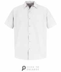 SS26 Pocketless Short Sleeve Polyster Industrial Work Shirt