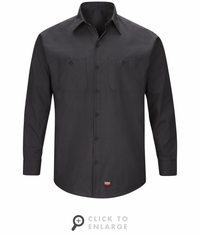 SX10BK Men's Black Long Sleeve Work Shirt with MIMIX