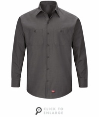 SX10CH Men's Charcoal Long Sleeve Work Shirt with MIMIX