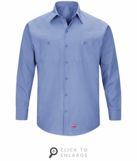SX10LB Men's Light Blue Long Sleeve Work Shirt with MIMIX
