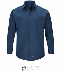 SX10NV Men's Navy Long Sleeve Work Shirt with MIMIX